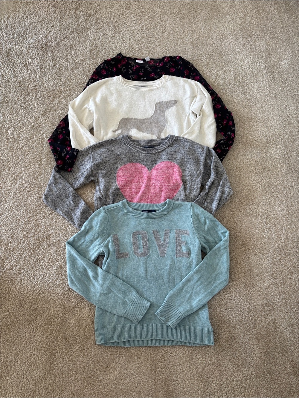 LOT GAP Kids Sweaters and Long Sleeve Shirt SZ.  8